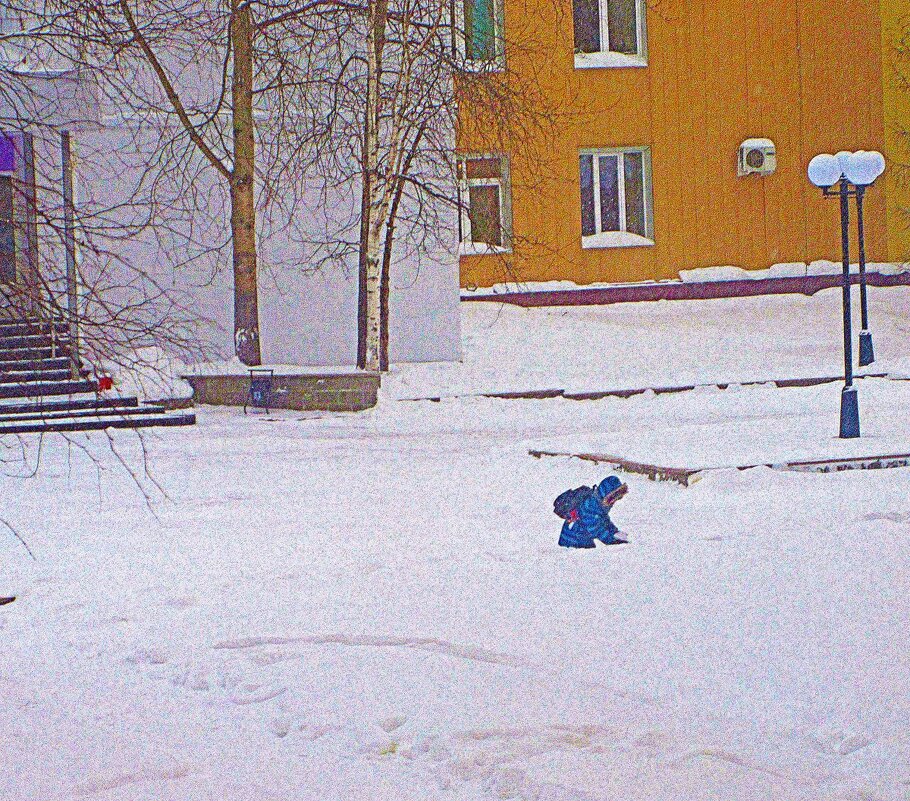 Январь...Как по дороге в школу не поиграть в снежки! - Владимир Январь...Как по дороге в школу не поиграть в снежки! - Владимир