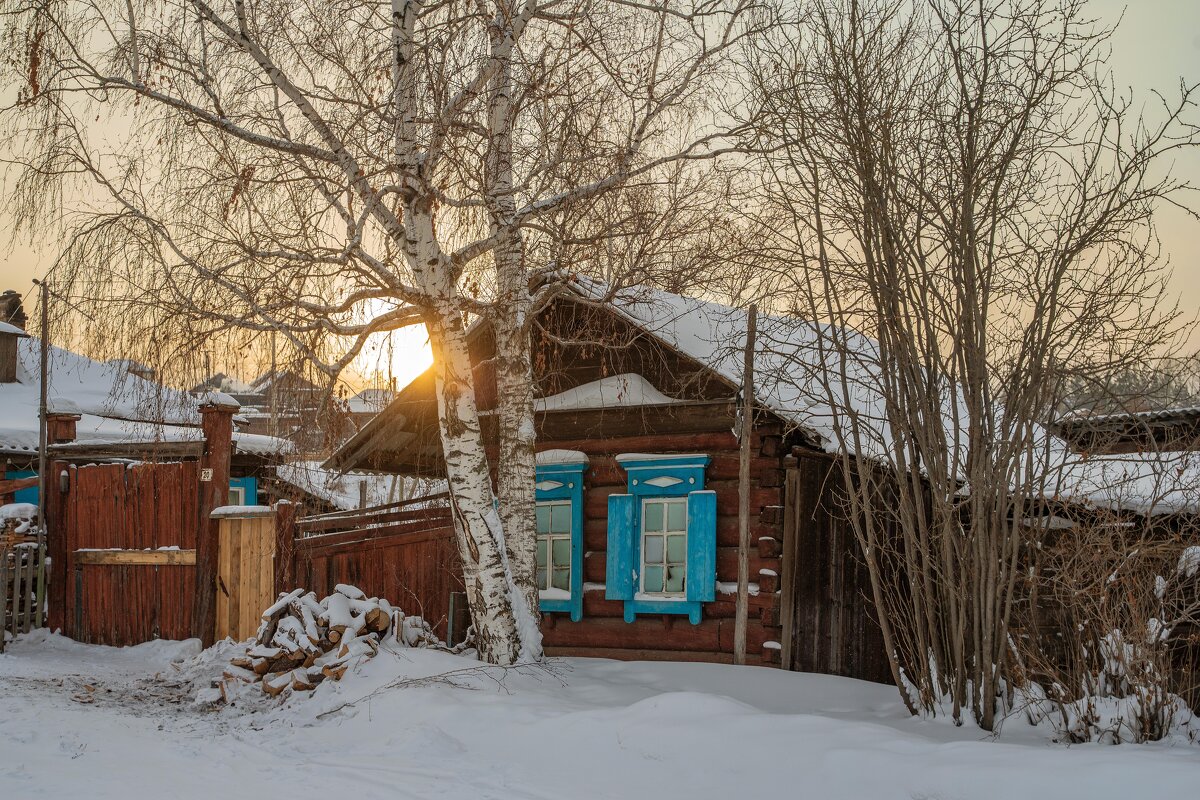 Зимний вечер в деревне Куда. - Павел Крутенко Зимний вечер в деревне Куда. - Павел Крутенко
