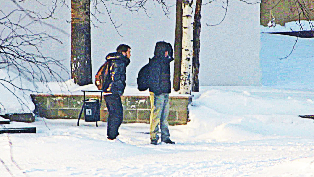 Февраль..А друг-то форсит в мороз! - Владимир 