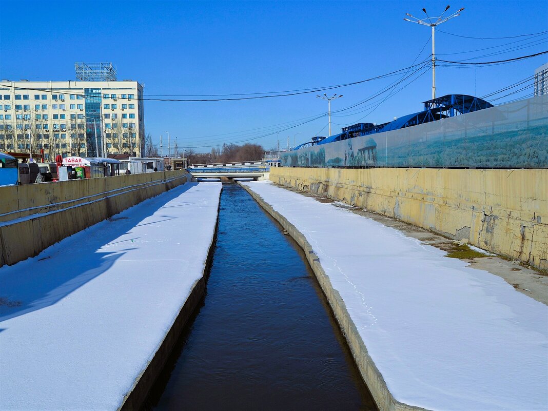 Ростов-на-Дону. Река Темерник у главного автовокзала зимой. - Пётр Чернега