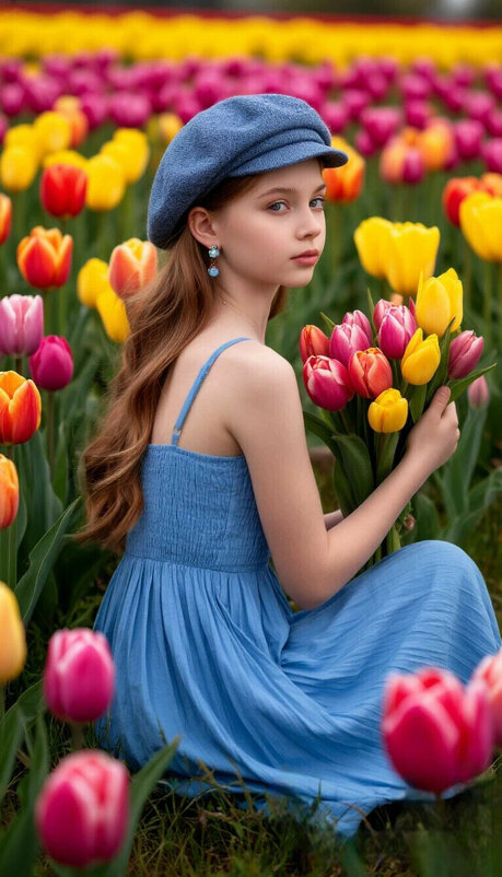 Девочка с тюльпанами - Сергей Кочнев