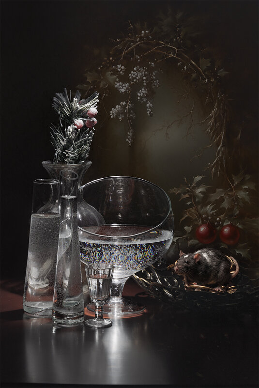 Натюрморт с домашней крысой - Michel 