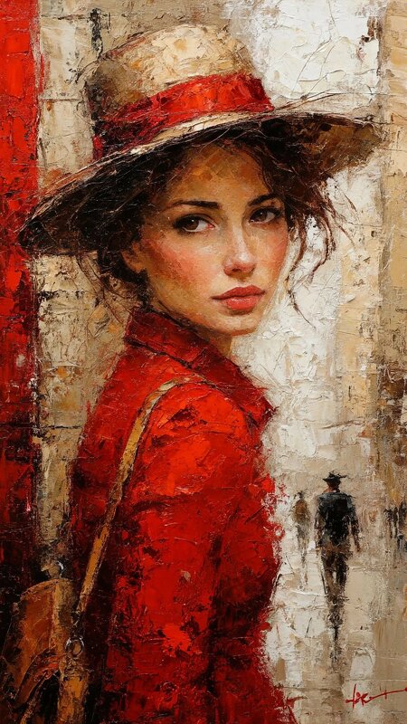 Женщина в красном пальто - Георгий Пичугин Женщина в красном пальто - Георгий Пичугин