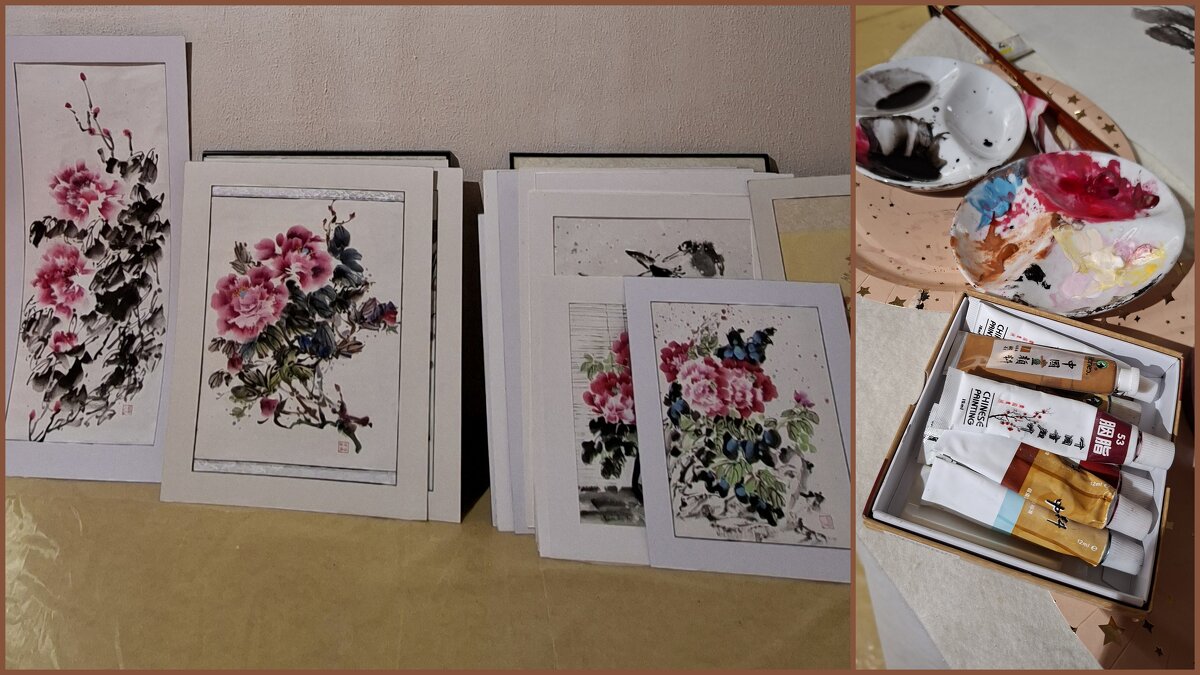 Минеральные краски и рисунки на рисовой бумаге. - ИРЭН@ .