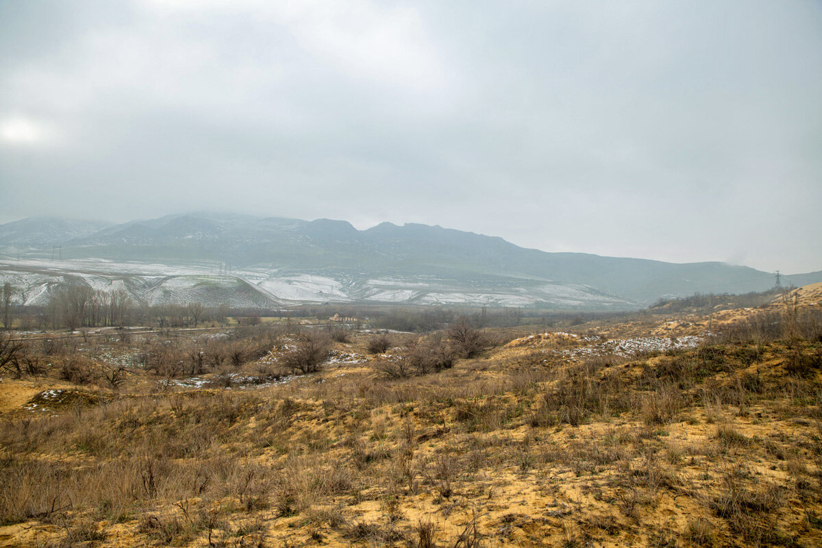 Бархан Сарыкум зимой . Дагестан. - Дина Евсеева
