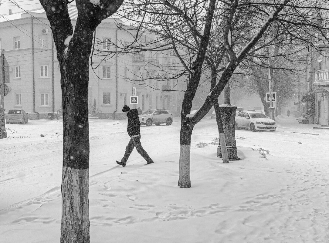 Снегопад на центральной улице - Константин Бобинский