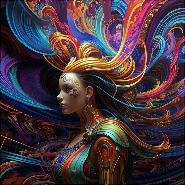 ФРАКТАЛ БОДИ АРТ. ИИ - Mila 