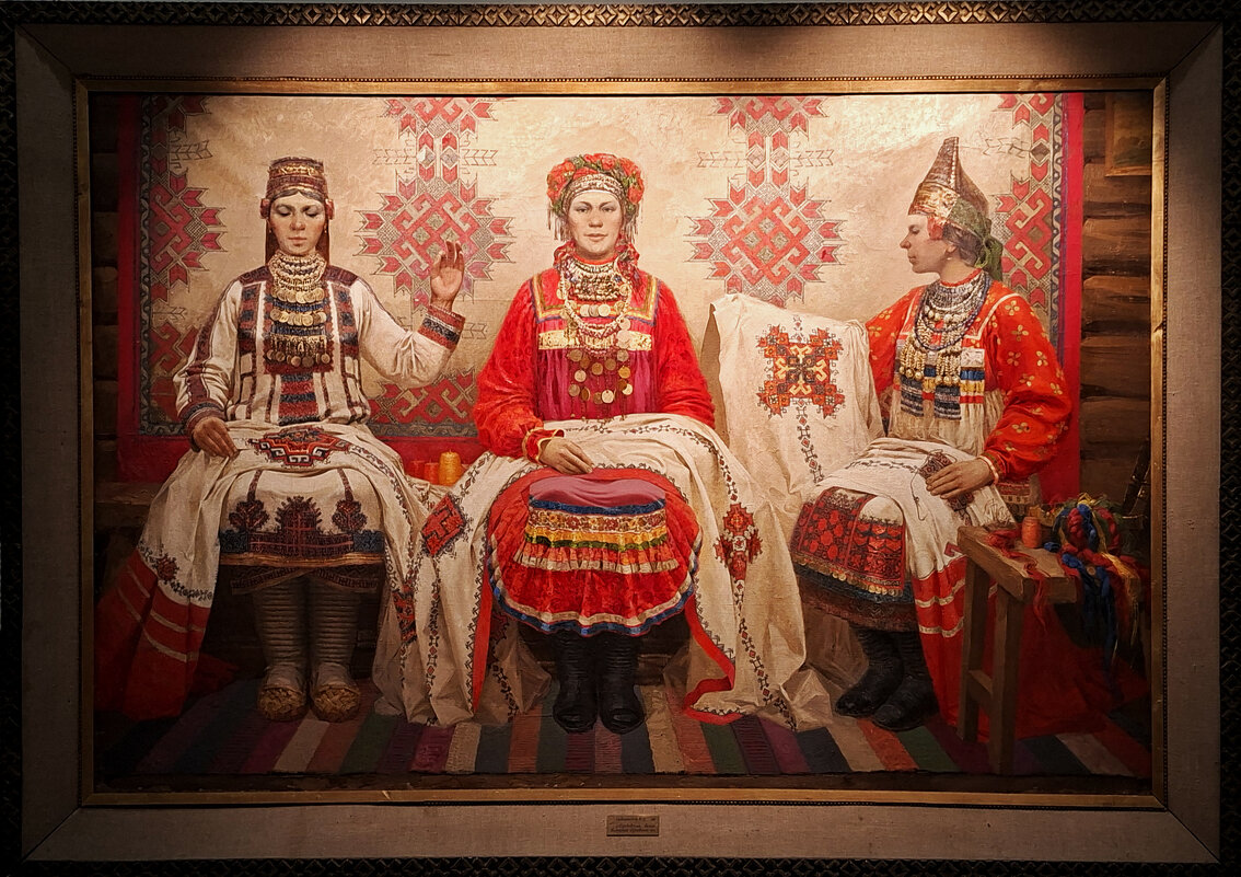 Мордовские вышивальщицы. Приданое. - ИРЭН@ . Мордовские вышивальщицы. Приданое. - ИРЭН@ .