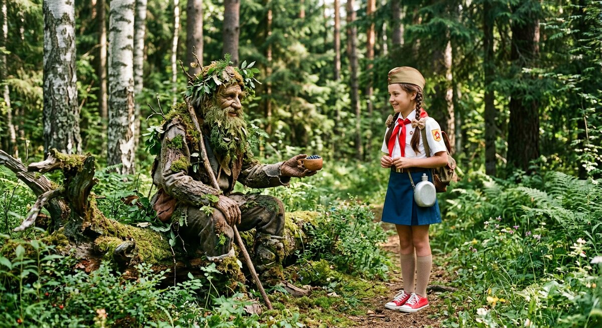 Леший и пионерка. - Михаил Елочкин