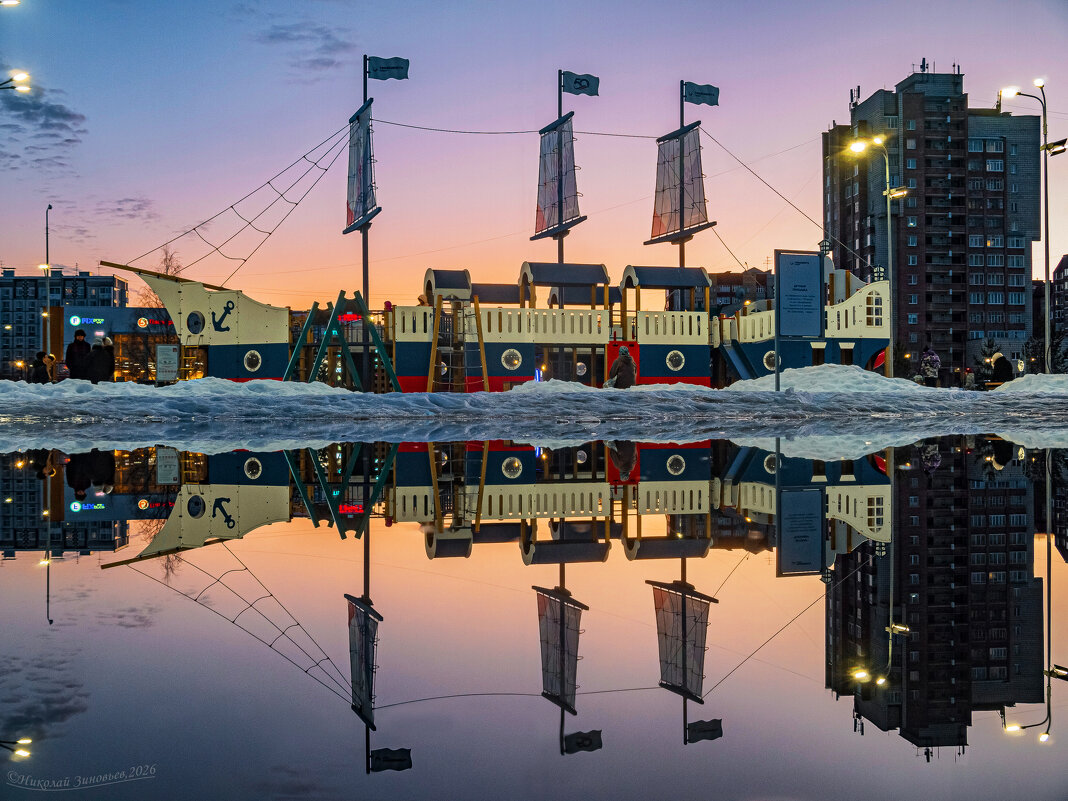 Ухта, весенние отражения - Николай Зиновьев