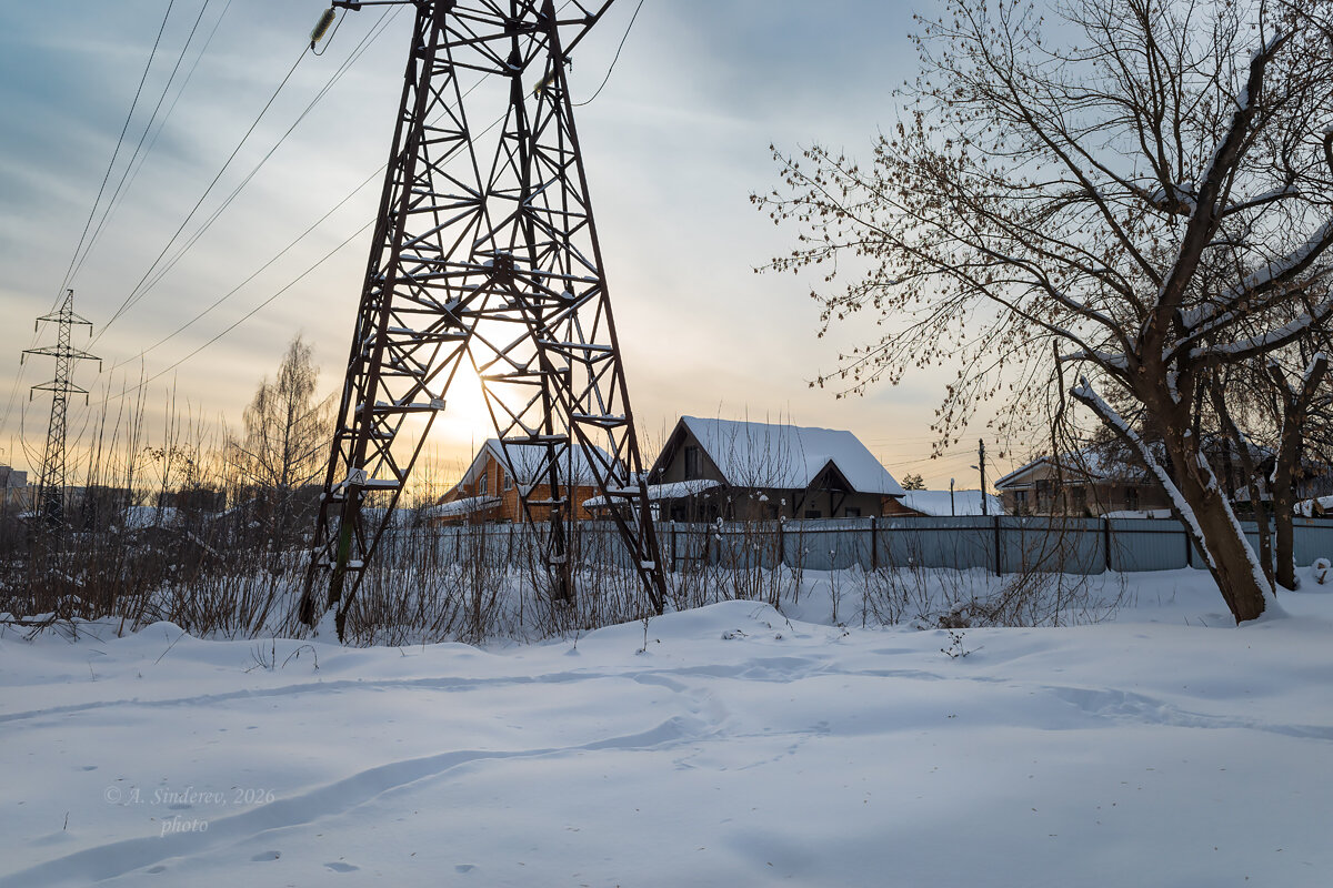 Зимний вечер на улице - Александр Синдерёв