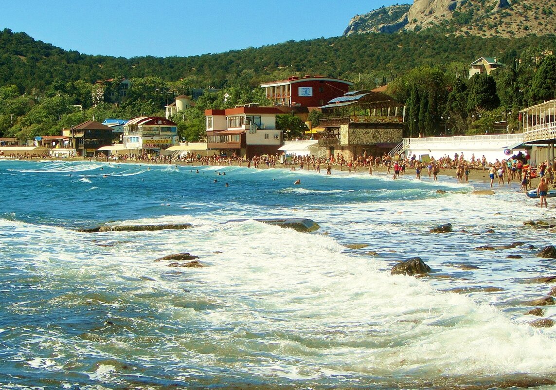 ..пляж в Зелёной бухте в Новом Свете.. - galalog galalog