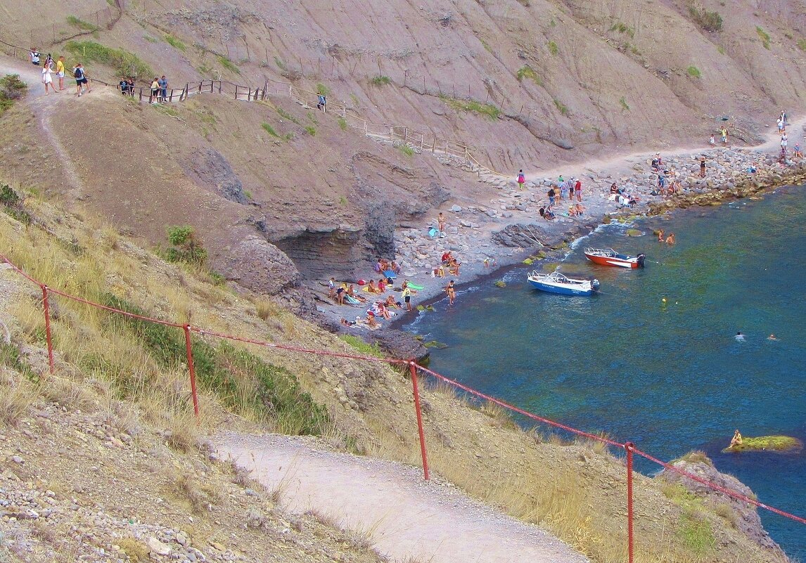 .... купание в Синей бухте,  в конце маршрута по Голицынской тропе... - galalog galalog