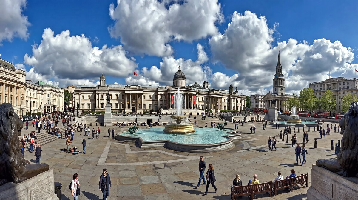 Лондон. Трафальгарская площадь. - Николай Рубцов