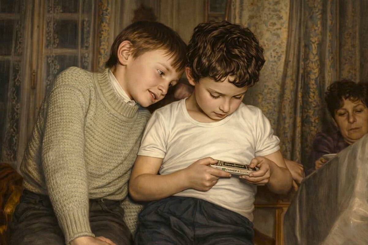 Сын с другом примерно 1986г - ujgcvbif 