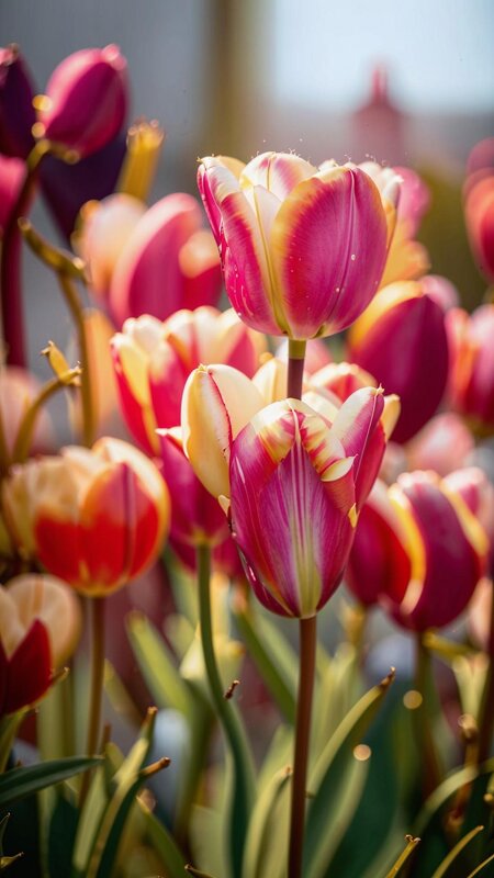 ЦВЕТЫ -тюльпаны    сорт  Tulipa New Santa - МАРИЯ ПОПОВА
