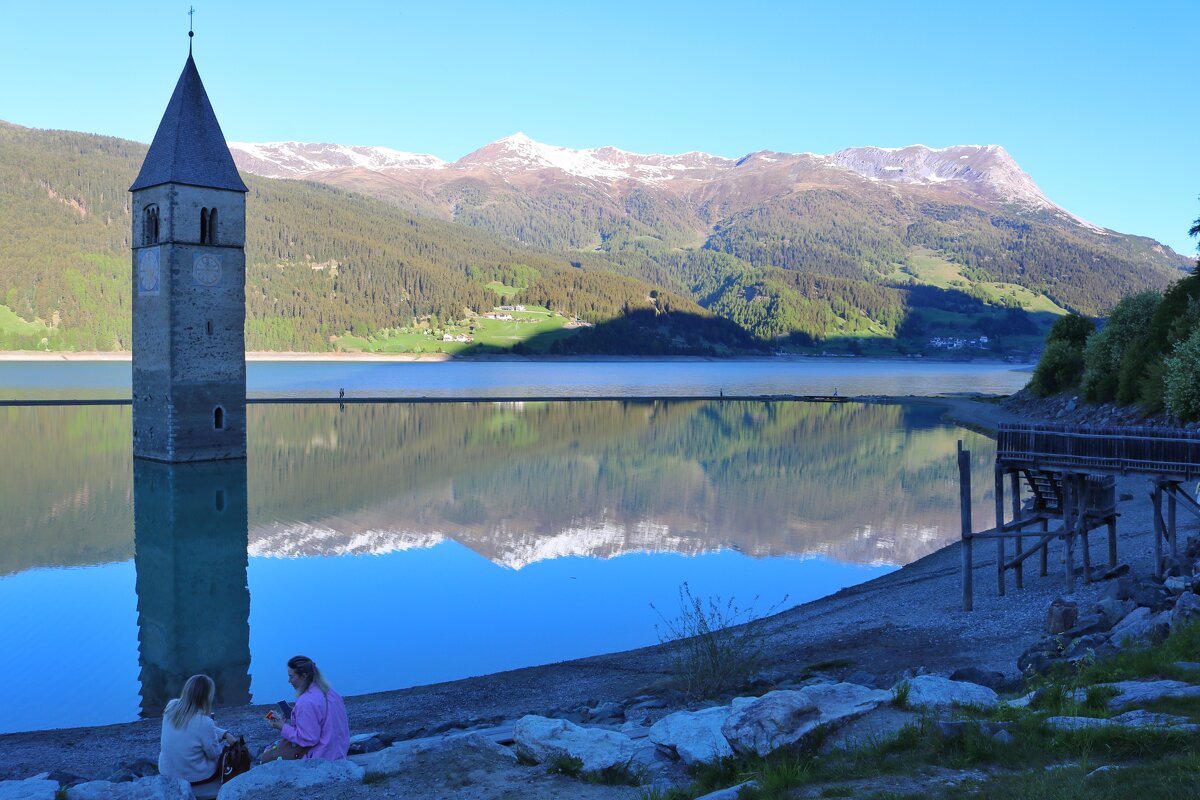 оз.Reschensee и затопленная колокольня - Светлана Баталий оз.Reschensee и затопленная колокольня - Светлана Баталий