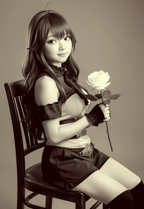 Beautiful lady and rose. - Pavlov Filipp Beautiful lady and rose. - Pavlov Filipp