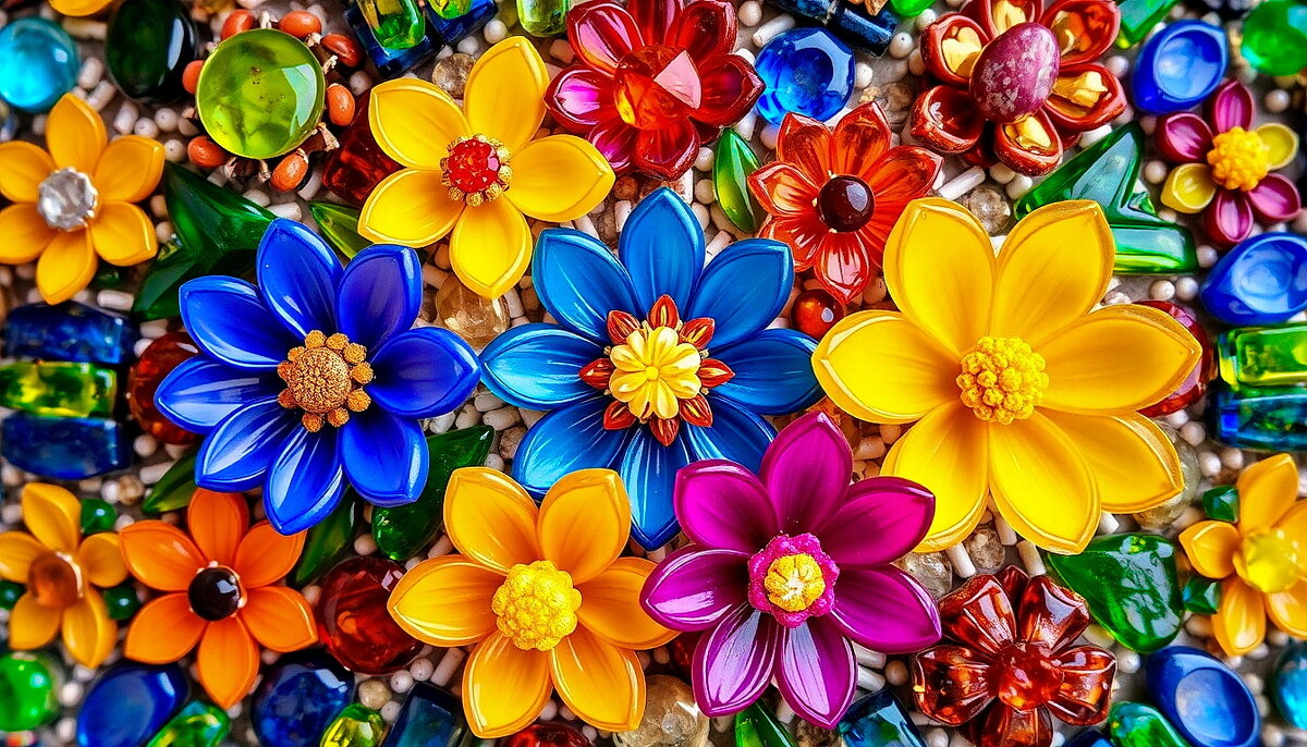 Мозаика из стекла. Стеклянные цветы и узоры...(16) - Игорь Питерский