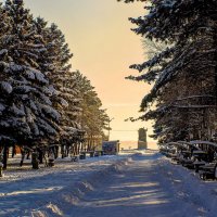 Аллея к памятнику Первостроителей города. :: Виктор Иванович Чернюк