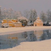 Зимний день на реке Тихвинка :: Сергей Кочнев