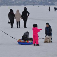 На льду водохранилища, Масленица :: Татьяна Машошина