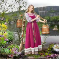 у реки Ингоды с коромыслом :: Екатерина Панова