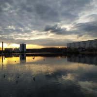 Вариации на тему одного с позолотой вечера на городском пруду. Не проезжать же было  мимо :: Андрей Лукьянов