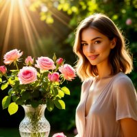 Девушка с розами :: Сергей Кочнев