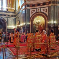 Пасхальная служба в Храме Христа Спасителя :: ИРЭН@ . Пасхальная служба в Храме Христа Спасителя :: ИРЭН@ .
