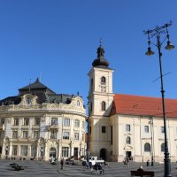 Большая площадь(Piata Mare) и римско-католическая церковь(1726-1738) :: Светлана Баталий Большая площадь(Piata Mare) и римско-католическая церковь(1726-1738) :: Светлана Баталий