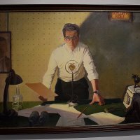 "Внимание! Говорит Москва", - Илья Лебедев, 2023 год, холст, масло. :: Татьяна Помогалова