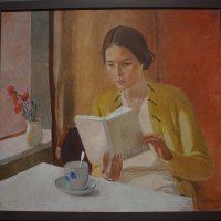 Портрет девушки с книгой (спутница и модель художника Серафима Ивановна Лычёва) / 1934 :: zavitok *