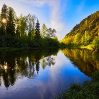 Заходило майское солнце. :: Юрий кот Заходило майское солнце. :: Юрий кот