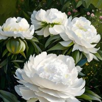 В ажурном одеянье бархатистом, пионов красота неповторима! :: Freddy 97