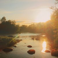 Вечер на реке :: Сергей Кочнев