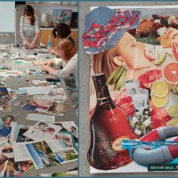 Рисуем журналами. Тема - "Что у меня в голове" Мой первый коллаж. :: ИРЭН@ .
