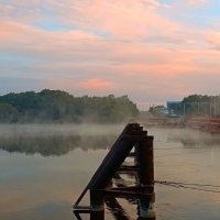 Туман. Раннее утро на Оке. :: Михаил Столяров