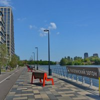 Нагатинский затон. Набережная Ривьер Парк. :: Анастасия Смирнова Нагатинский затон. Набережная Ривьер Парк. :: Анастасия Смирнова