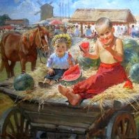 картина  " Сорочинський ярмарок" художник Віталій Бараненко :: Степан Карачко