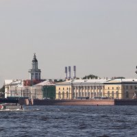 Ростральные колонны вид с Невы :: Любовь Сахарова Ростральные колонны вид с Невы :: Любовь Сахарова