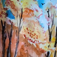 Моя художественная работа:"Вот и осень пришла" :: Светлана Калмыкова Калмыкова Моя художественная работа:"Вот и осень пришла" :: Светлана Калмыкова Калмыкова