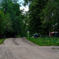 Алатырь. Аллея улицы Лермонтова летом. :: Пётр Чернега Алатырь. Аллея улицы Лермонтова летом. :: Пётр Чернега