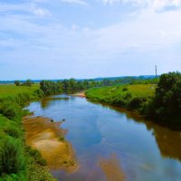 Алатырь. Отмель реки Алатырь летом. :: Пётр Чернега