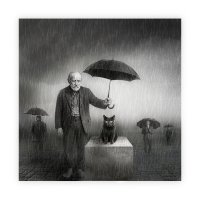 прогулка под дождём :: старик прогулка под дождём :: старик