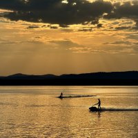 Закат на волнах. :: Сергей Адигамов Закат на волнах. :: Сергей Адигамов