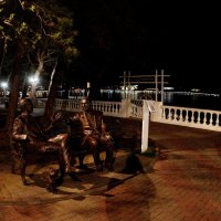 Геленджик... ночь... фонарь... :: Николай Саржанов