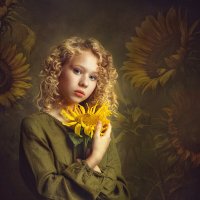 "Портрет с подсолнухом" :: Дина Агеева