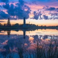 Летний закат на Лебяжьем озере. :: Виктор Евстратов Летний закат на Лебяжьем озере. :: Виктор Евстратов