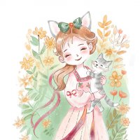 Девочка с котенком :: Ольга Бекетова